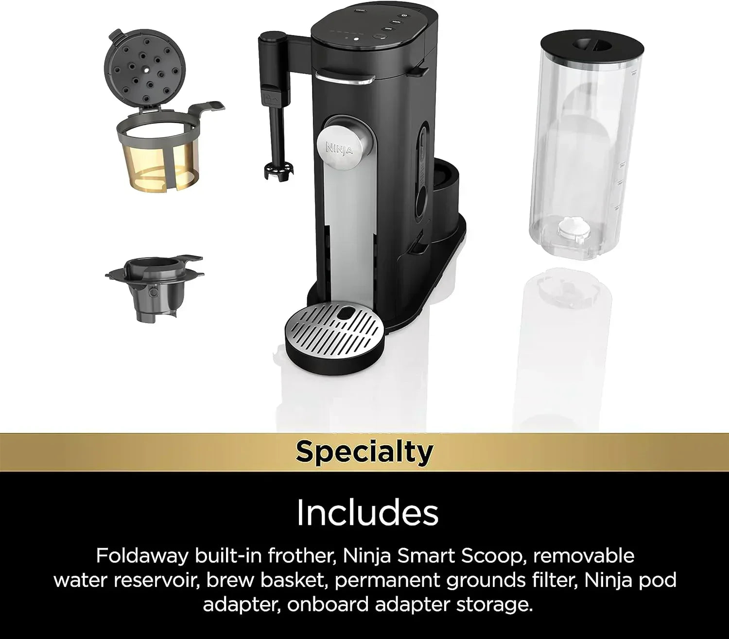 Ninja Coffee Maker Single Cup Brews with pods and grounds K-Cup compatible 4 brewing methods wourant