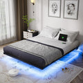 OLEVS Floating Bed Frame Queen Size with Smart LED Lights Modern Metal Platform Bed wourant