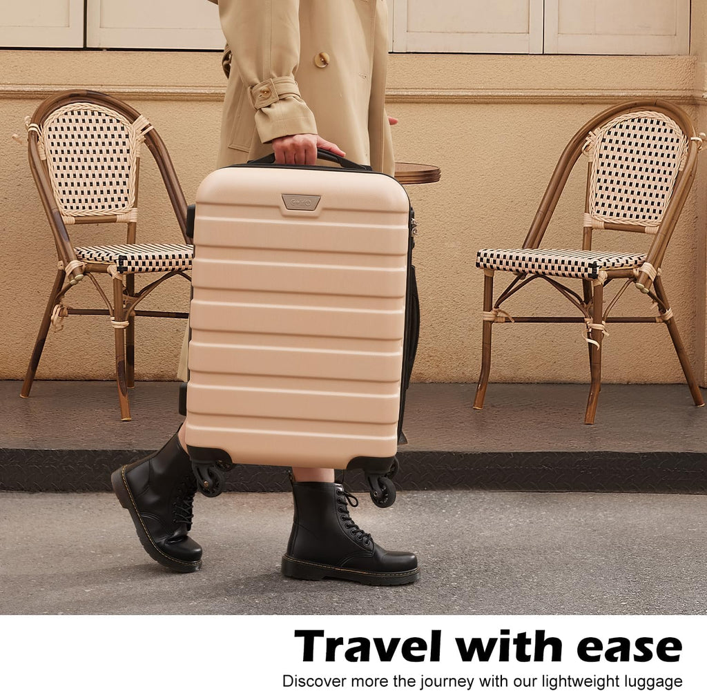 Luggage 3 Piece Set Suitcase Spinner Hardshell Lightweight TSA Lock wourant