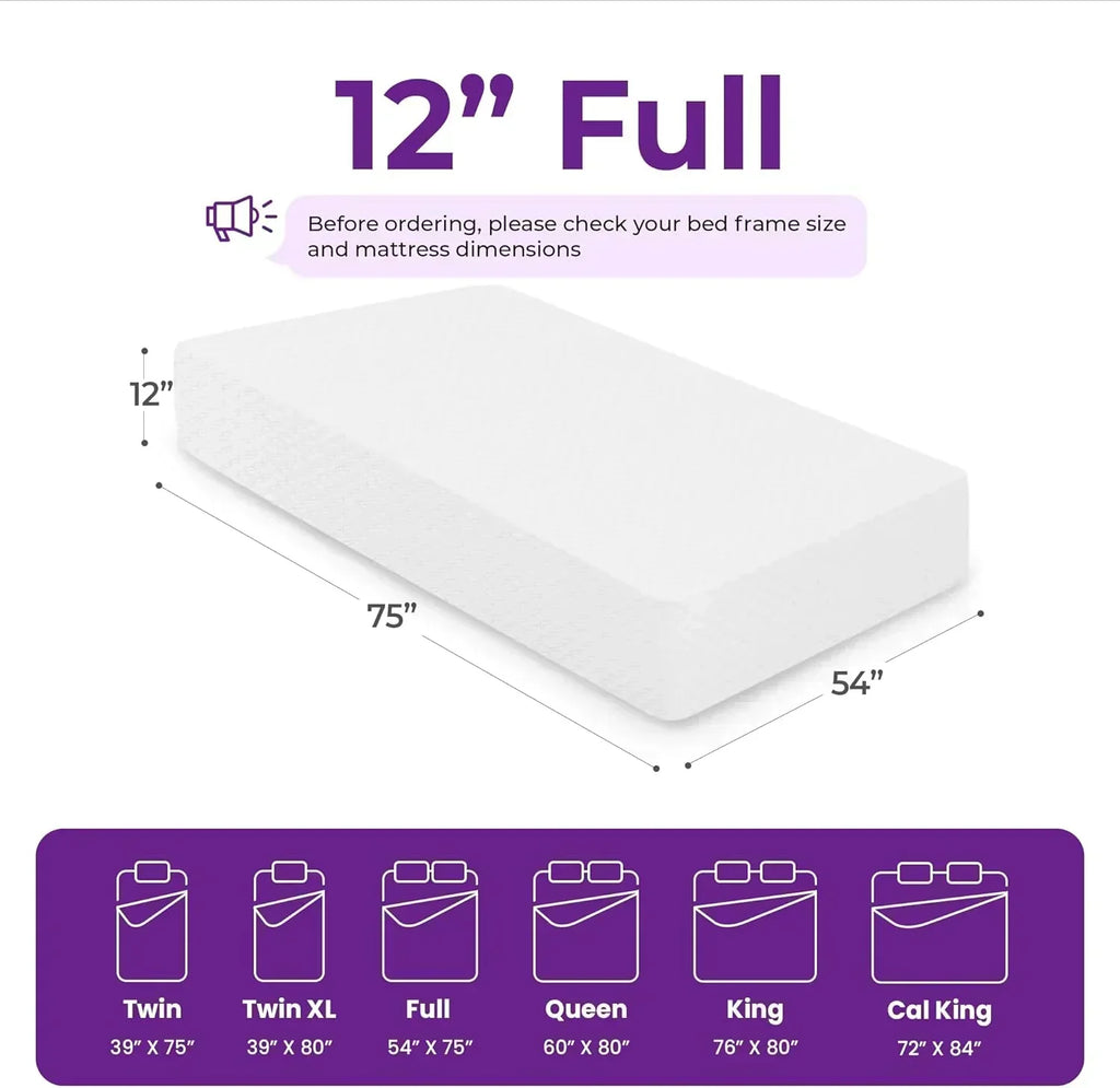 GAESTE 8-inch Fully Cooling Gel Memory Foam Mattress Mattress-in-a-Box wourant