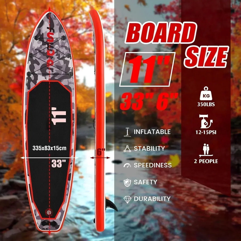 FunWater Inflatable Stand Up Paddle Board Premium SUP Paddle Accessories EVA Deck wourant
