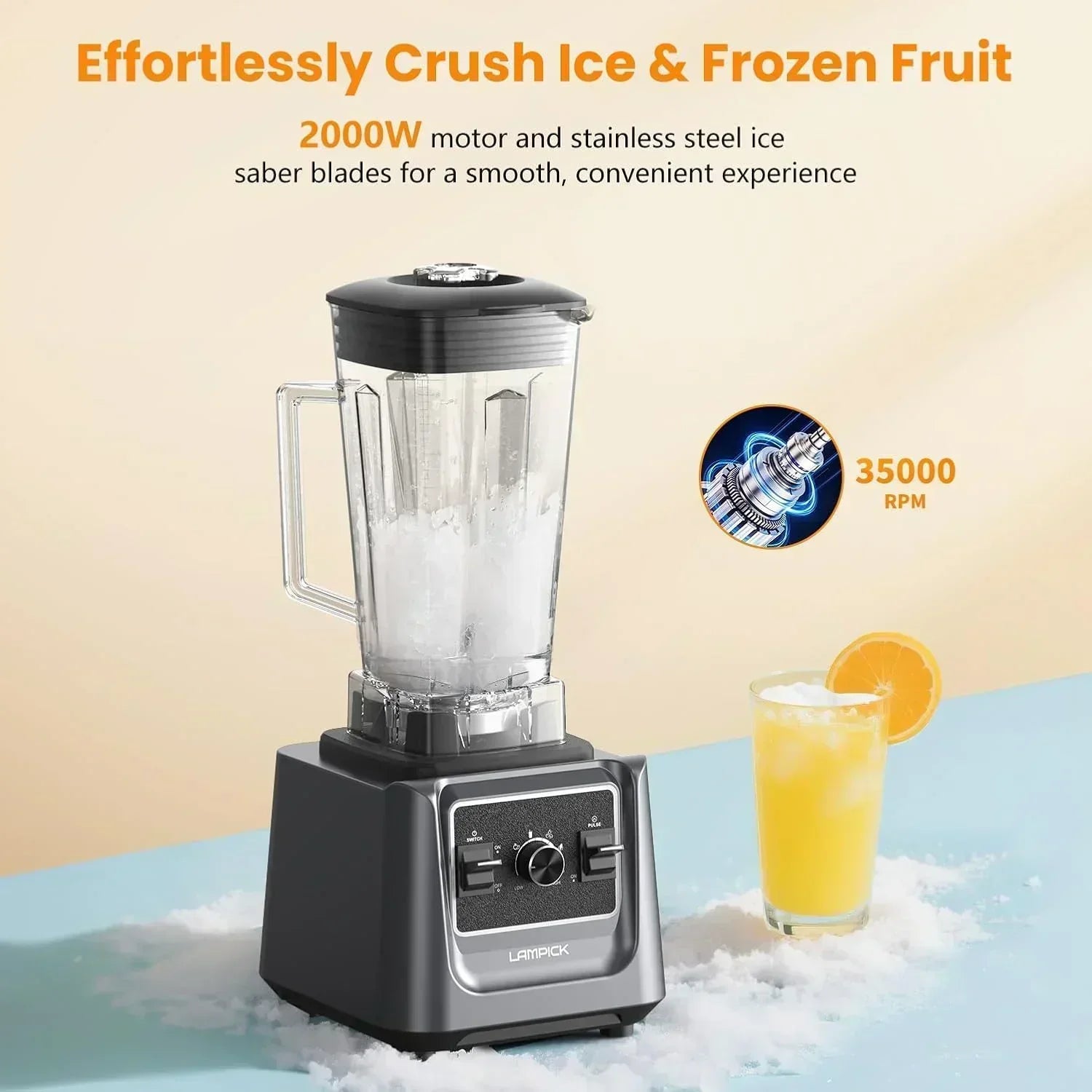 KitchenAid Blender 2000W Professional-Grade High-Speed Countertop Blender with 68oz Blending Jar wourant