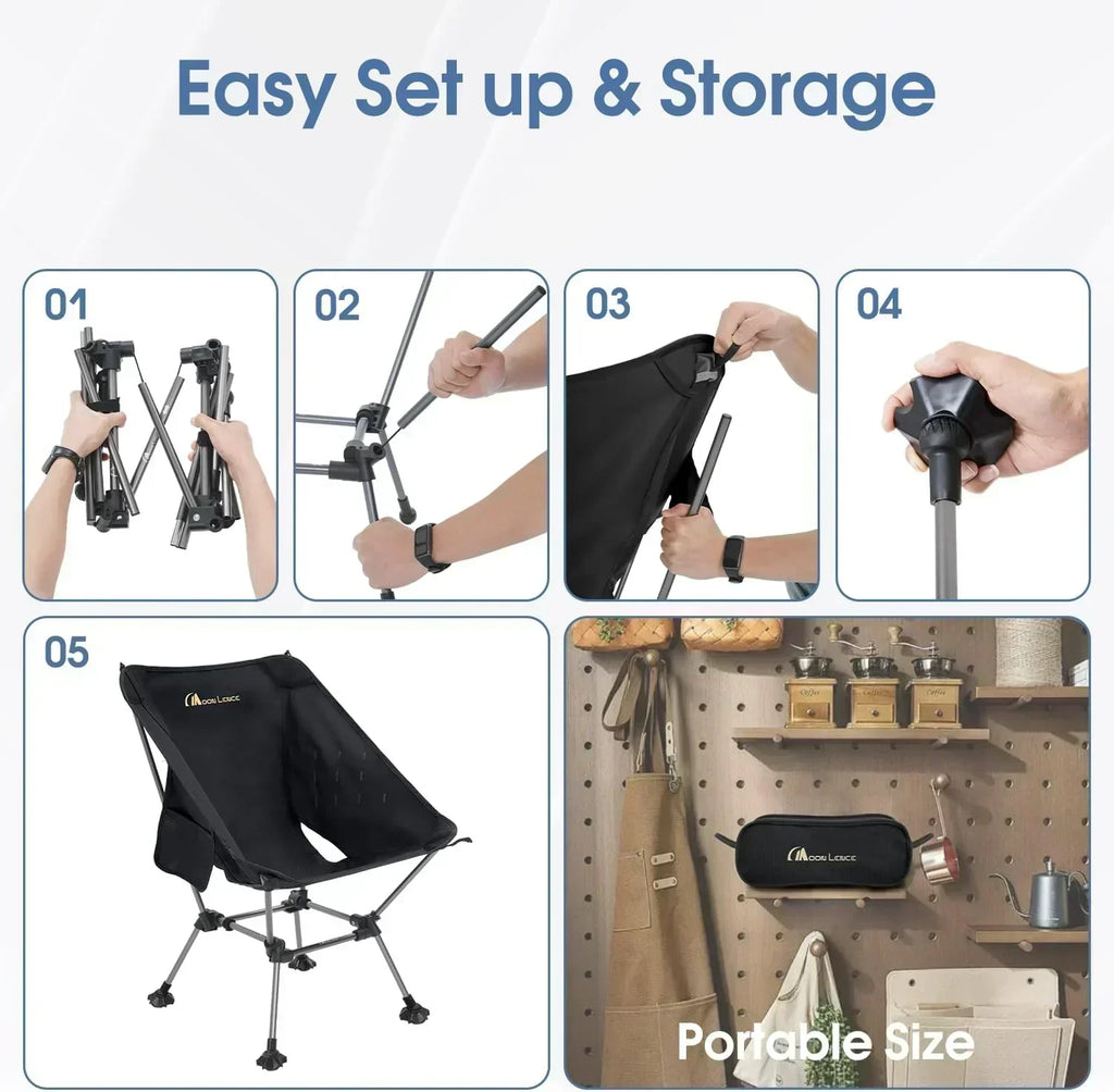 Portable Camping Chair Plus Folding Chair for Backpacking and Hiking wourant