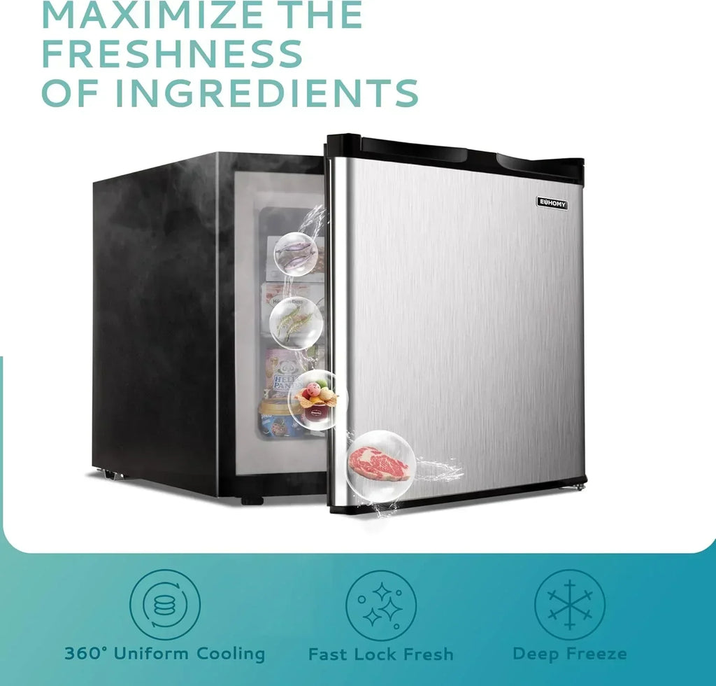 Upright freezer 3.0Cubic Feet Single Door Compact Mini Freezer with Reversible Door Small freezer wourant