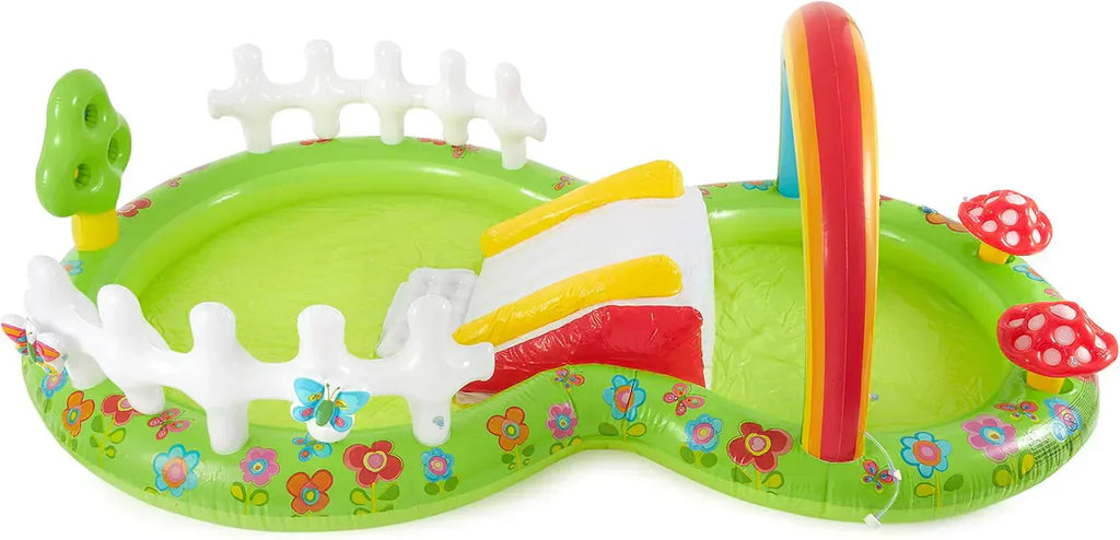 Intex 96" x 78" x 28" Inflatable Jungle Adventure Play Center Spray Kiddie Pool Water Slide wourant