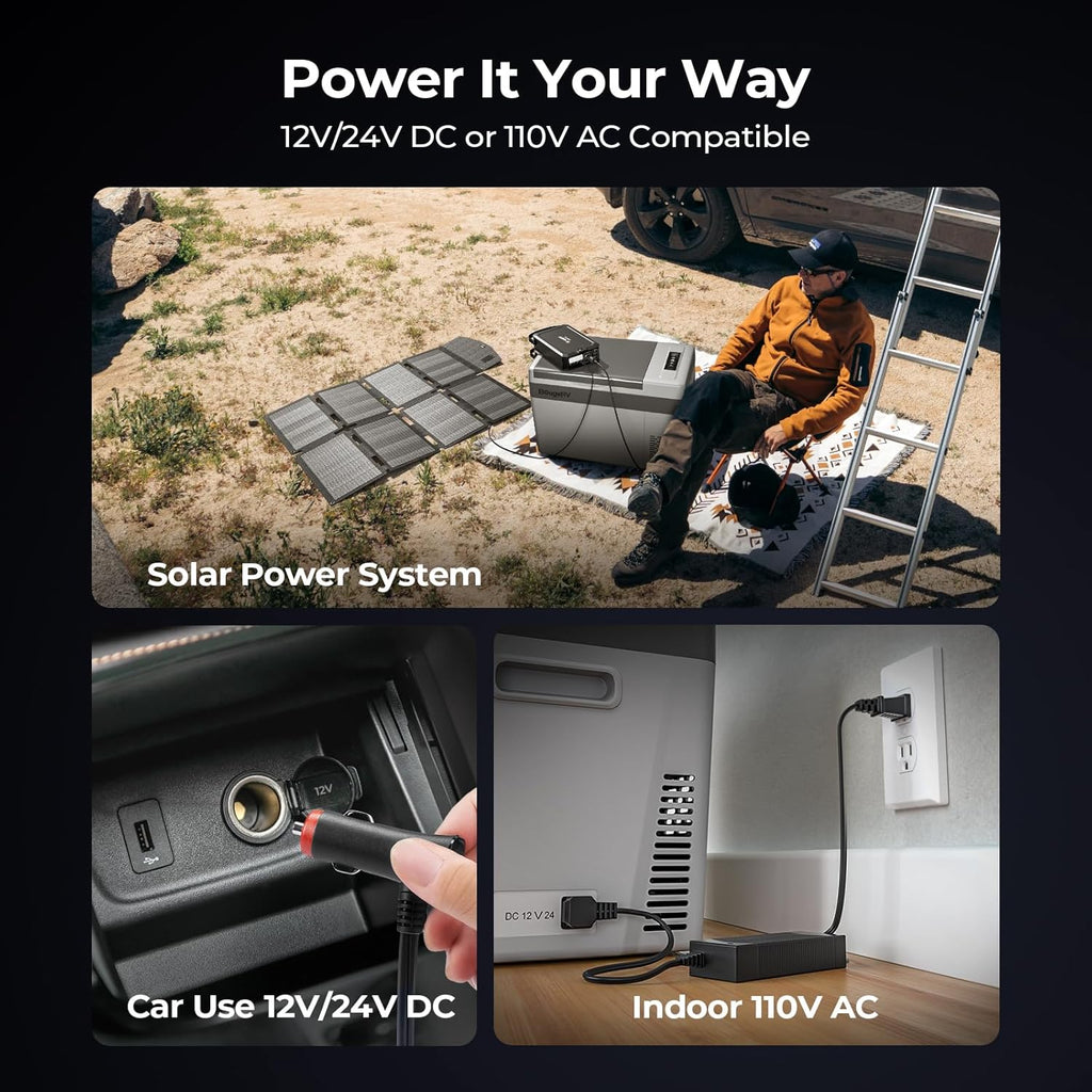 BougeRV 12 Volt Refrigerator 12V Car Fridge 23 Quart Portable Freezer Compressor Cooler wourant