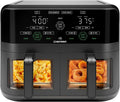 Chefman 6-Quart Double Basket Air Fryer Easy View Window uses two separate nonstick pans wourant