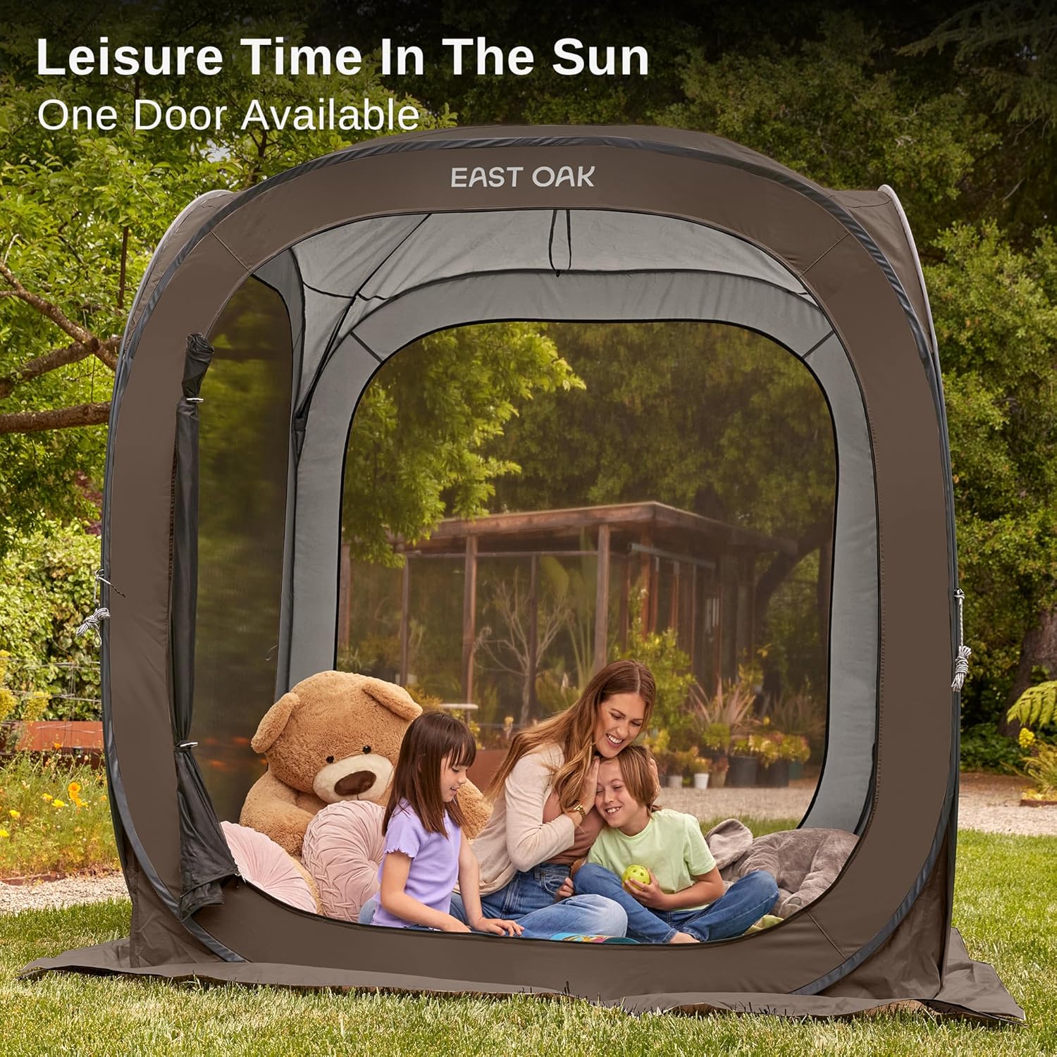 EAST OAK Screen House Tent Pop-Up Portable Screen Room Canopy Instant Screen Tent 10 x 10 FT wourant