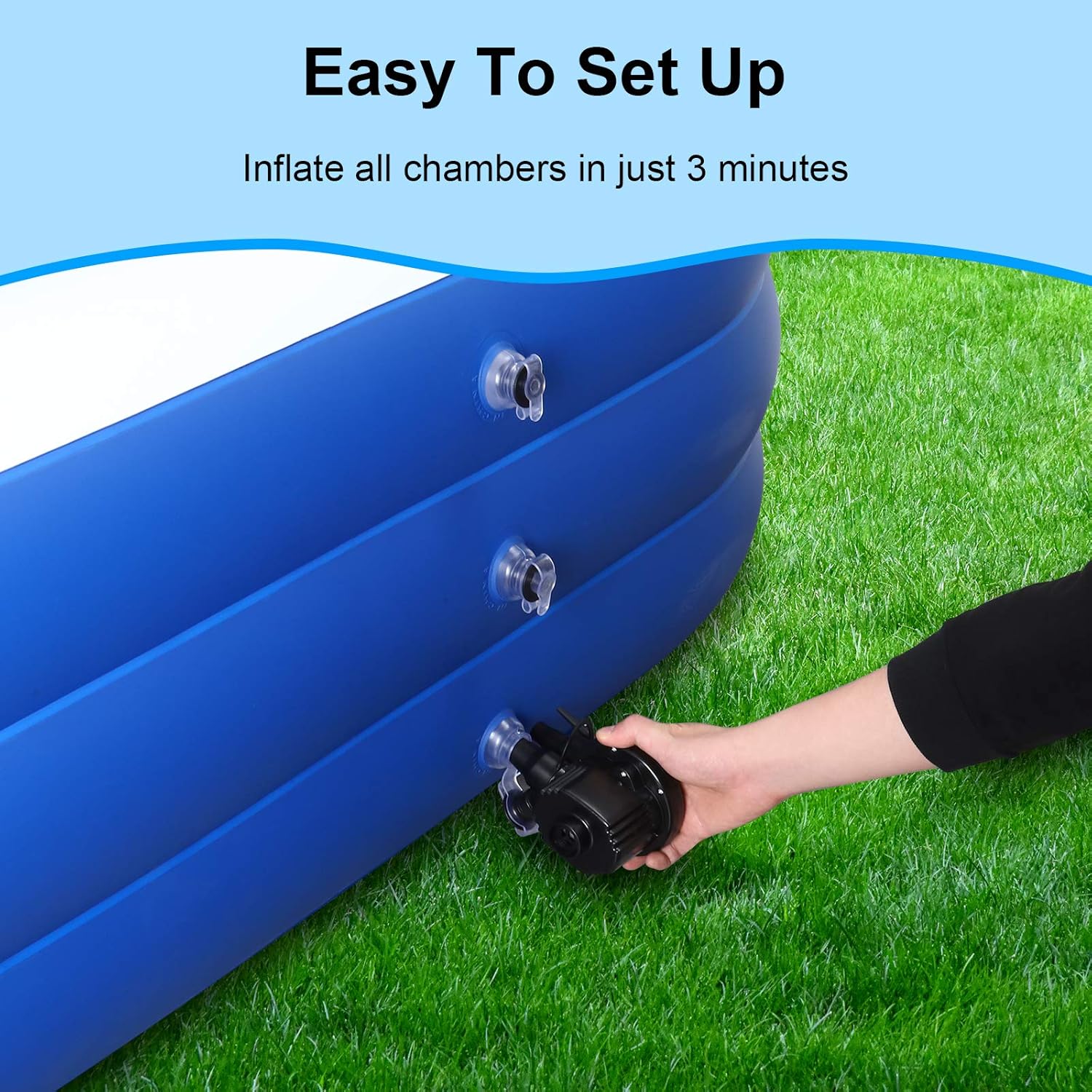 Inflatable Pool for Kids and Adults 120" X 72" X 22" Oversized Thickened Family Swimming Pool wourant