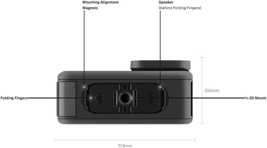 Black Waterproof Action Camera with 5.3K60 Video 27MP Photo Compatability HB-Series Lenses wourant