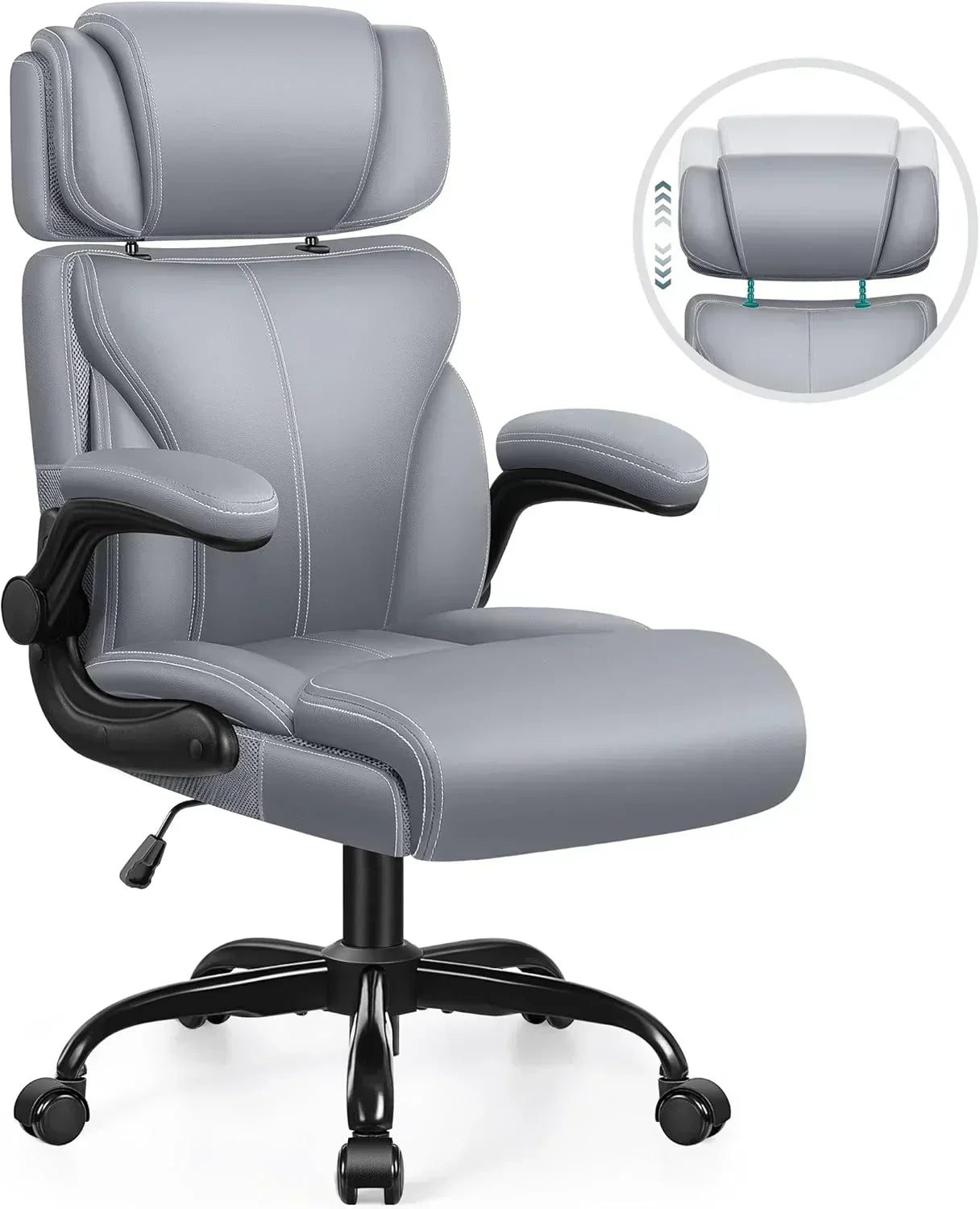 Office Chair Large High-Foot Computer Desk Chair Chair Lumbar Support Rotating Computer Chair wourant