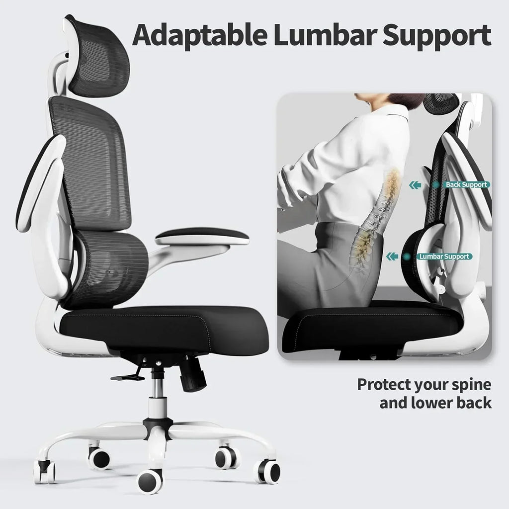 Office Chair Ergonomic Desk Chair 330 lbs Home Mesh Desk Chair Comfortable Gaming Chair wourant