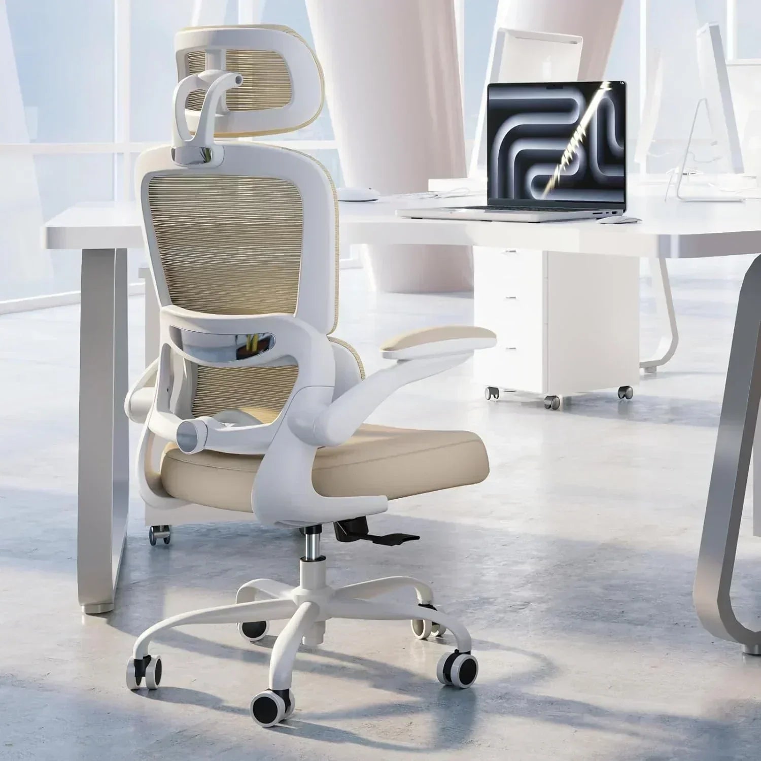 Office Chair Ergonomic Desk Chair 330 lbs Home Mesh Desk Chair Comfortable Gaming Chair wourant