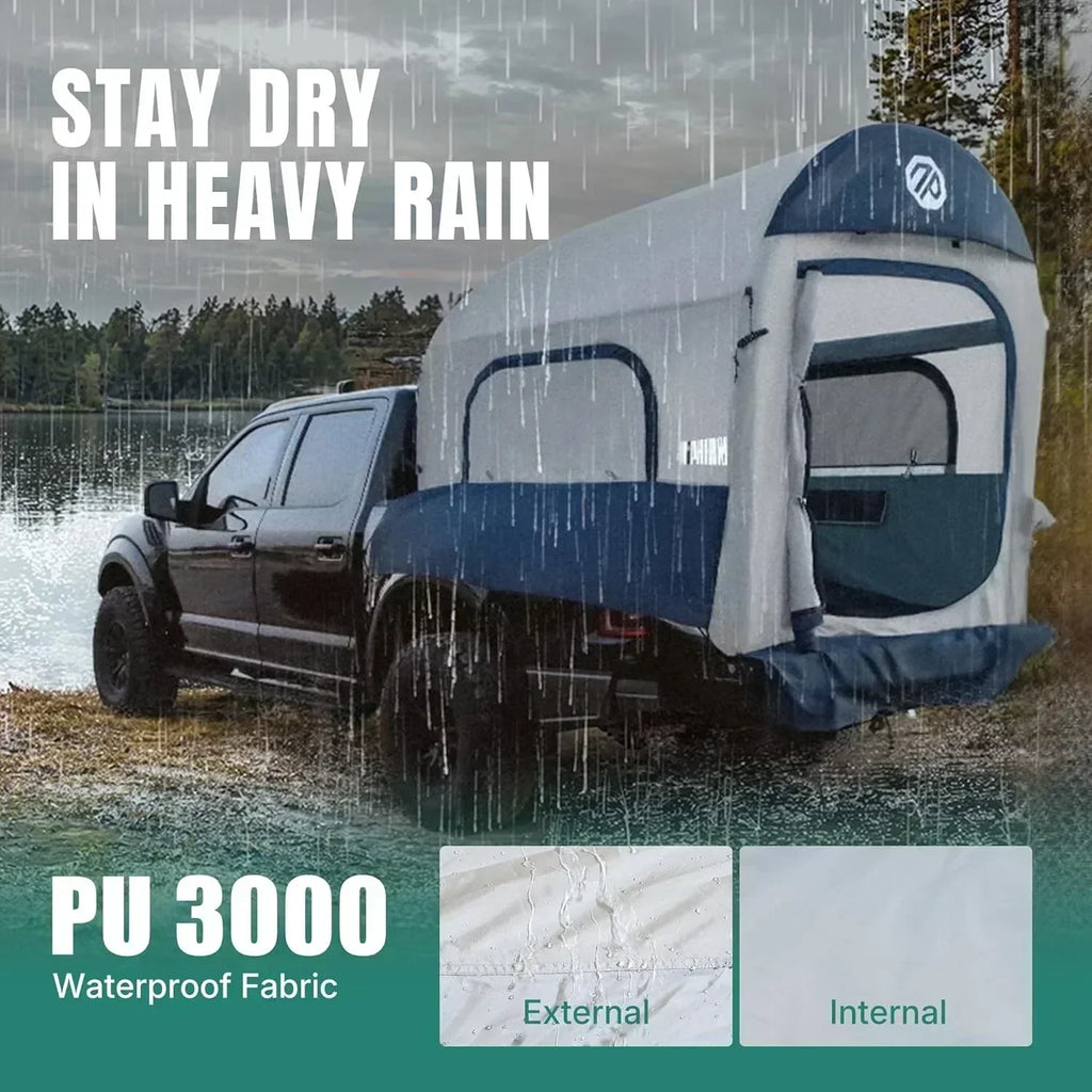 Truck Bed Tent 5.5ft-8ft Suitable for 2+1 People Family Inflatable Pickup Truck Tent wourant