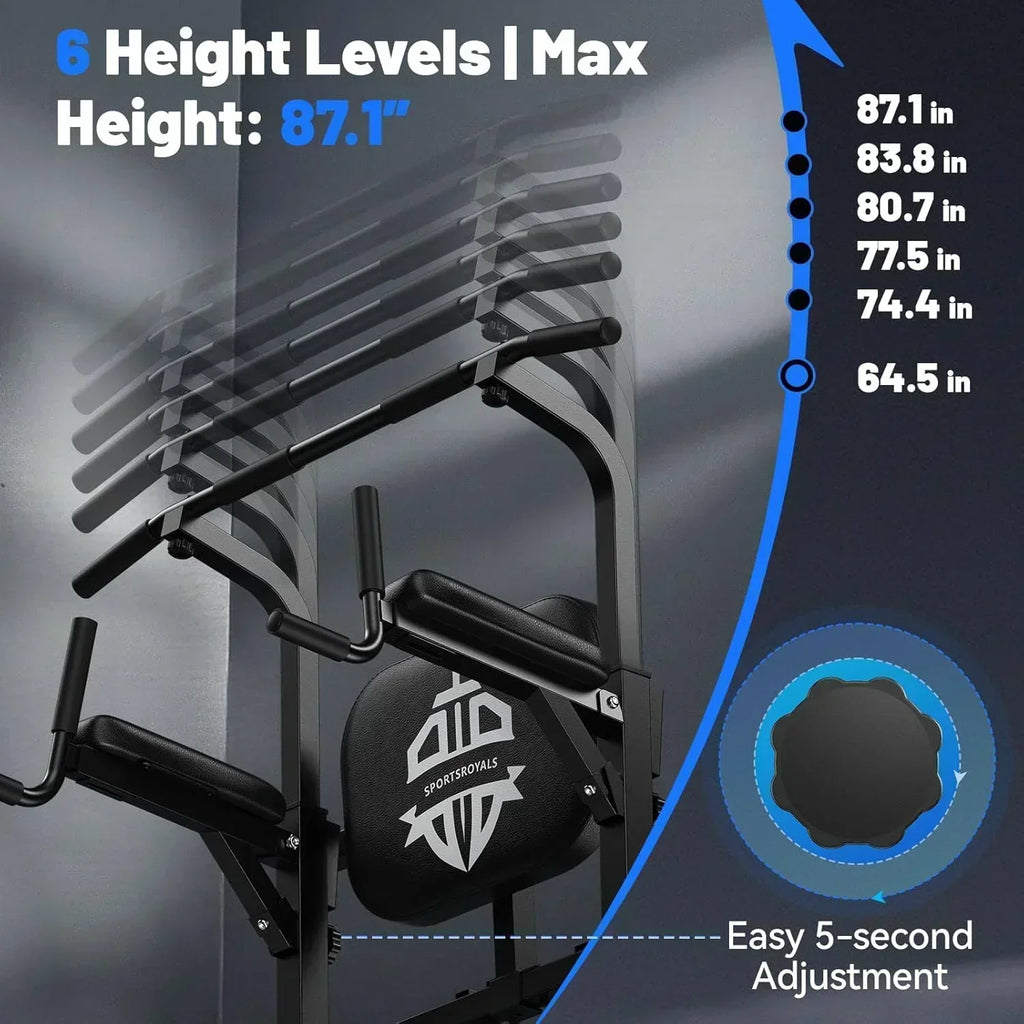 Sportsroyals Power Tower Pull Up Bar Station 450 lbs stable suspended immersion tilt station wourant
