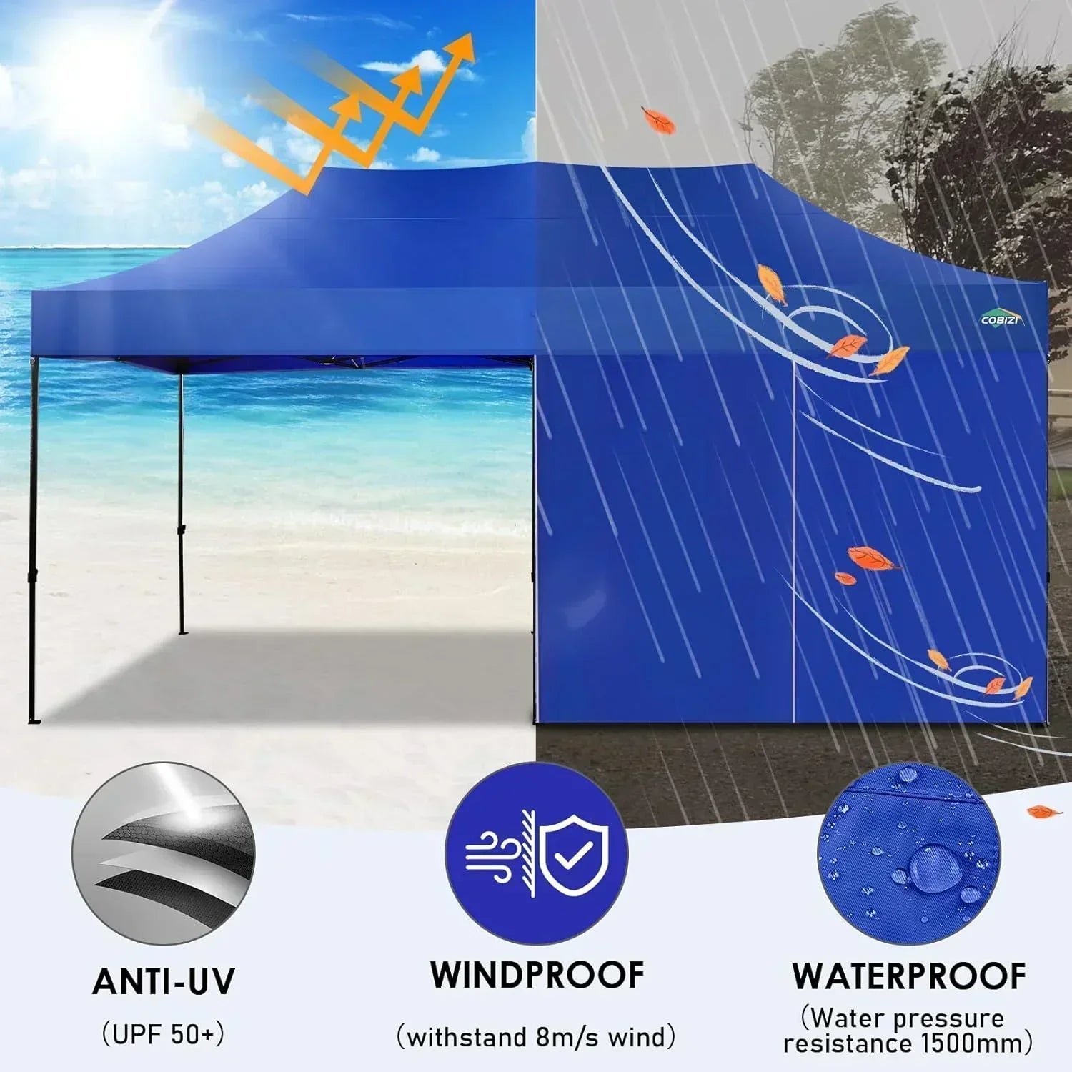 COBIZI 10x20 Heavy Duty Pop up Canopy Tent 6 sidewalls Commercial Canopy Wedding Party Tents wourant