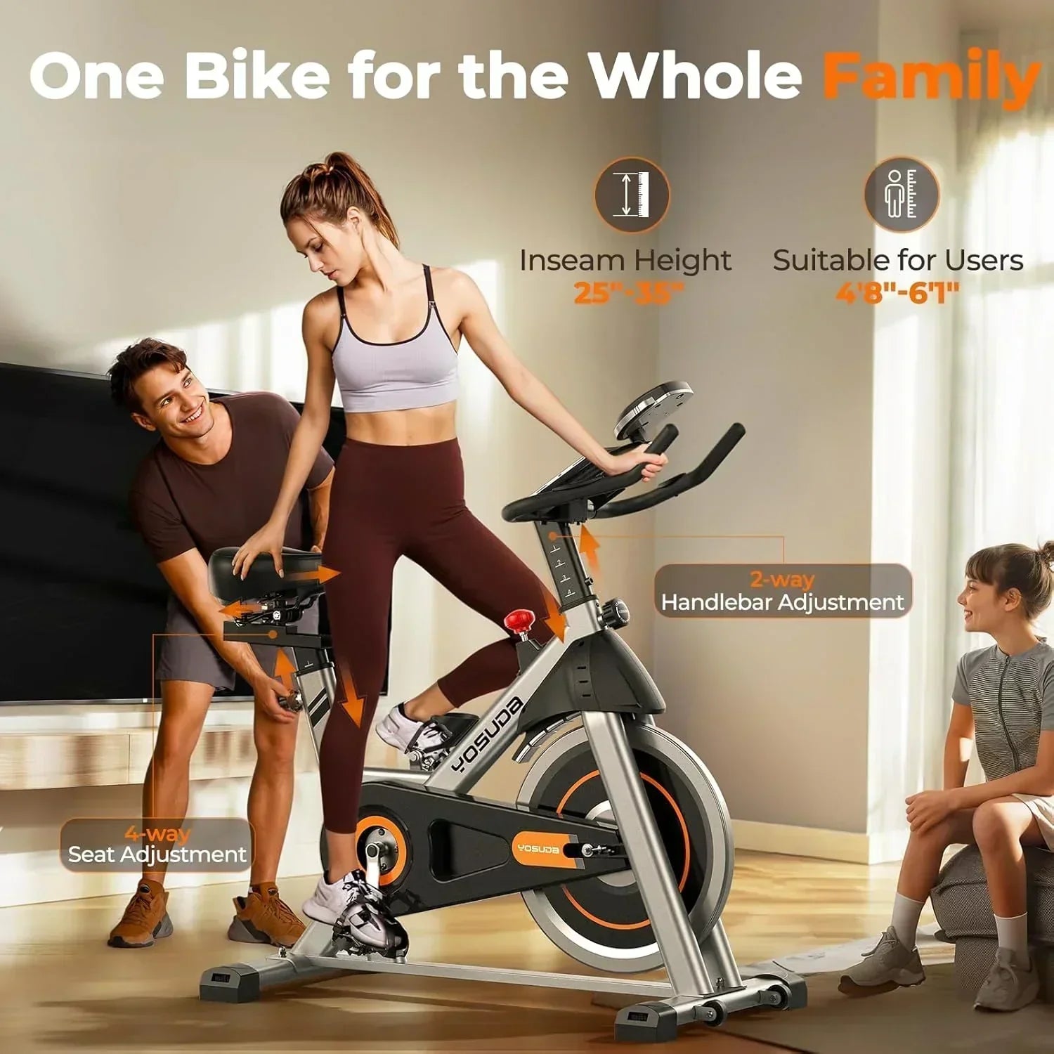Arita brand fitness bicycle Home fixed fitness treadmill Low noise design tablet stand wourant