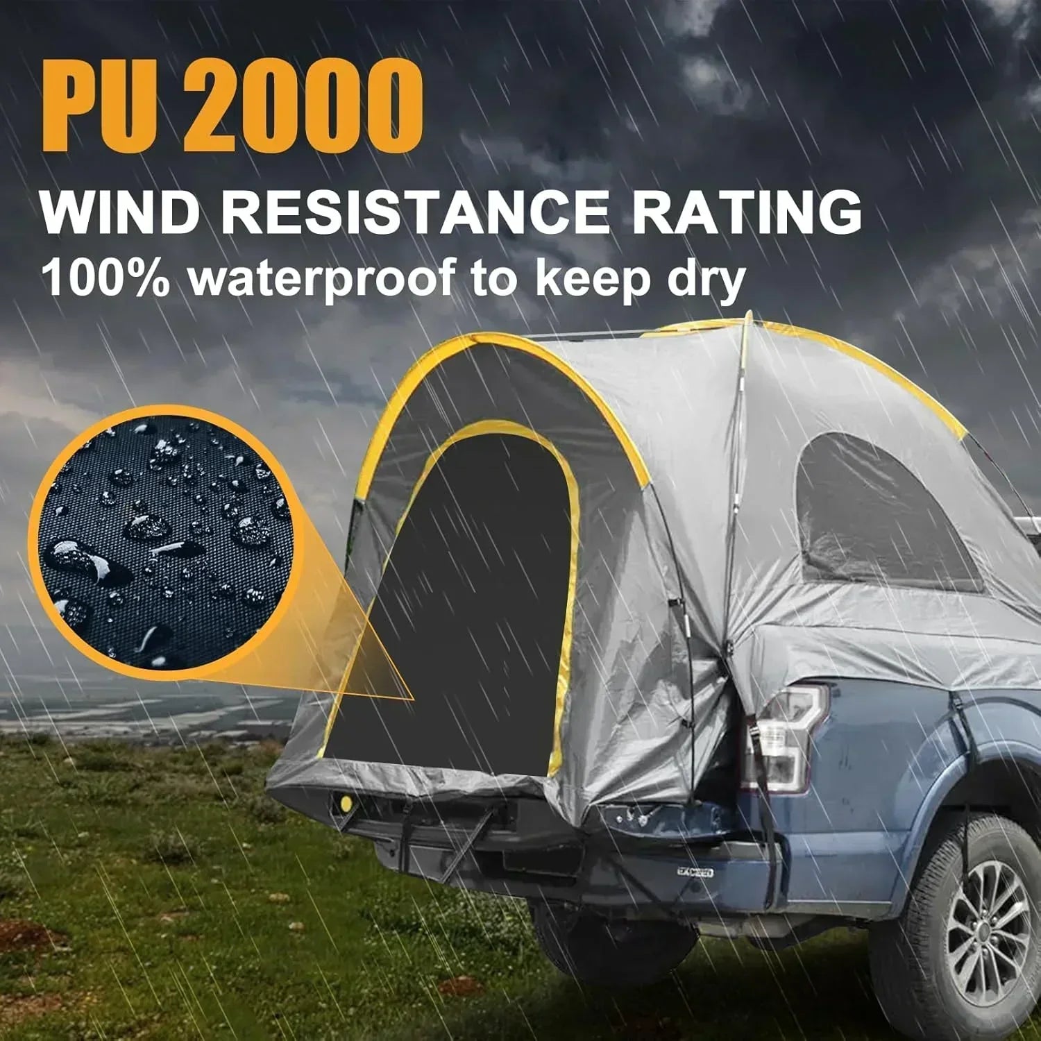 SUV Tent 5-9 Person Rectangle Car Tent for Family Waterproof Windproof for Car Camping Tents wourant