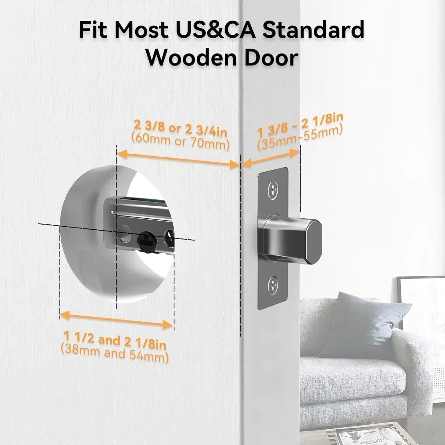 Video Smart Lock with Doorbell Keyless Entry Door Lock Built-in WiFi Camera Front Door wourant
