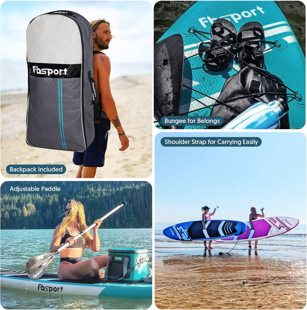 FBSPORT 11' Premium Stand Up Paddle Board Yoga Board with Durable SUP Accessories Carry Bag wourant