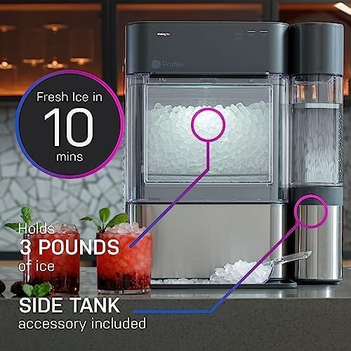 GE Profile Opal 2.0 XL with 1 Gallon Tank Chewable Crunchable Countertop Nugget Ice Maker wourant