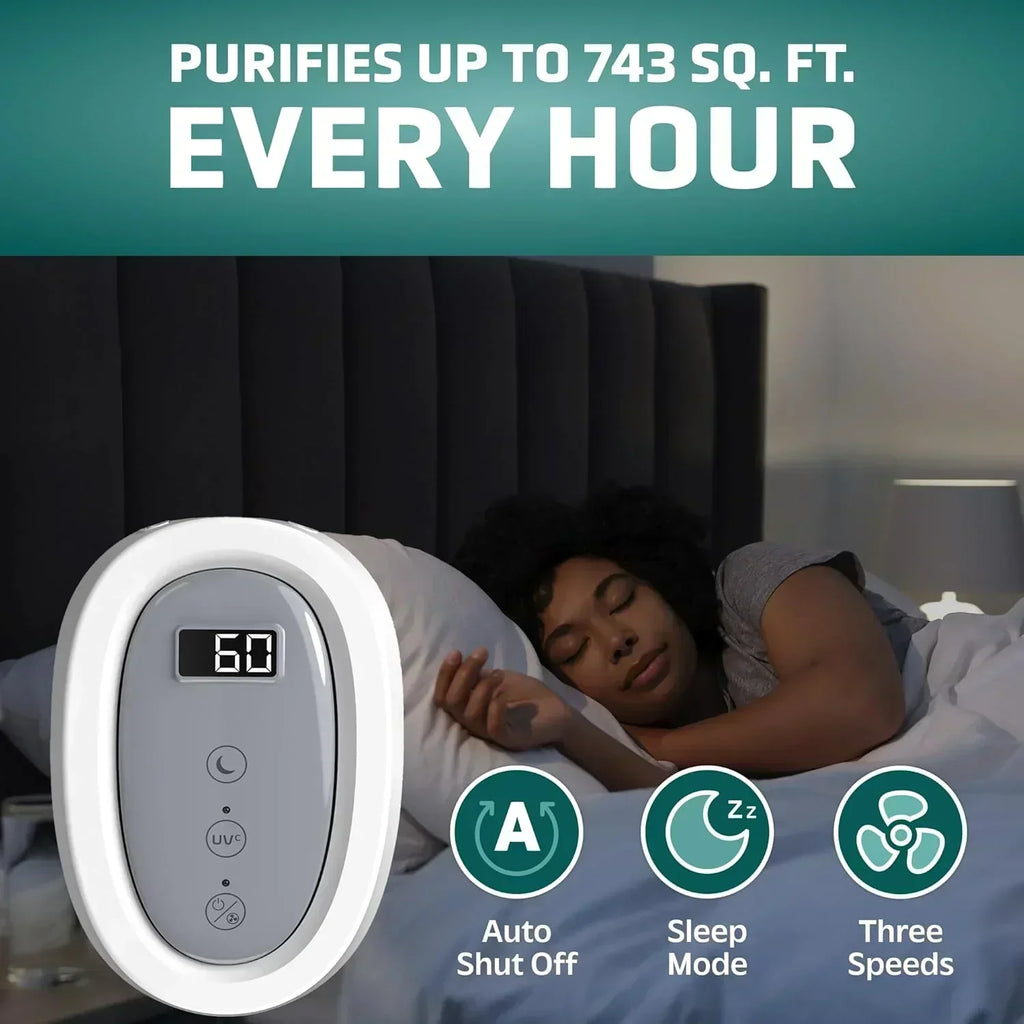 Home air purifier with HEPA pure filter wourant