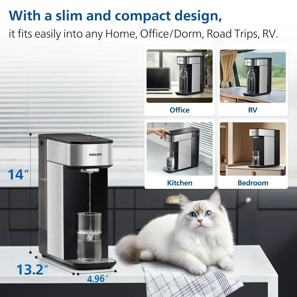 Reverse osmosis water filter countertop Philips 5-inch water filtration system purifier wourant