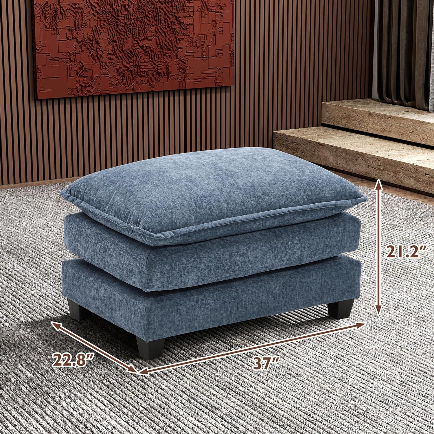 ihanherry 146-inch U-shaped modern sofa modular area cloud sofa wourant