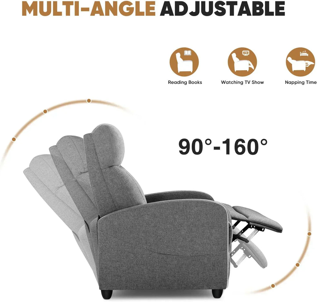 Adult recliner living room massage recliner adjustable home theater chair single sofa wourant