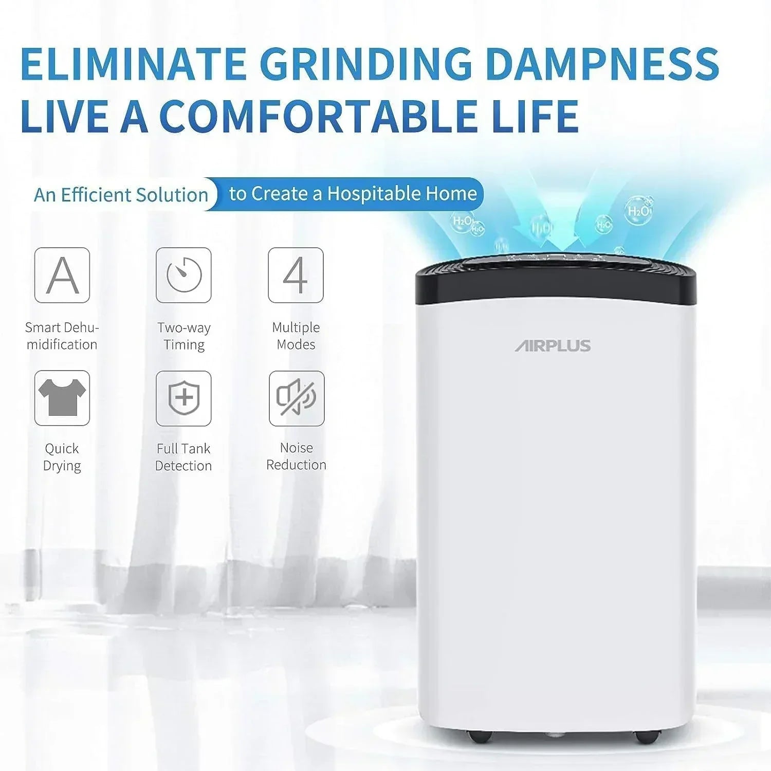 AIRPLUS 1,500 Sq. Ft Dehumidifier for Basement 30 Pints Powerful Dehumidifier for Home Large Rooms wourant