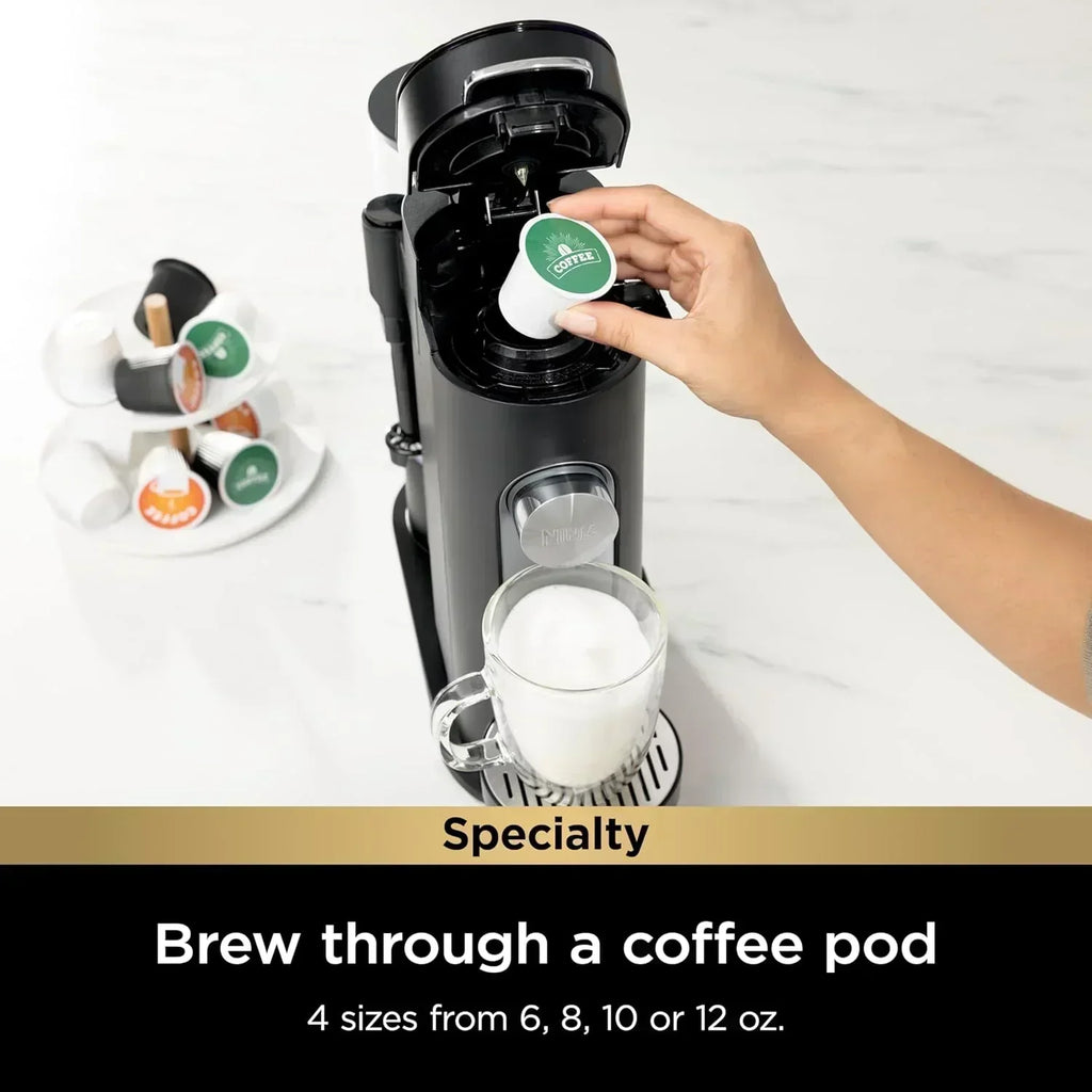 Ninja Single Serve Coffee Maker 56 oz Reservoir Stone wourant
