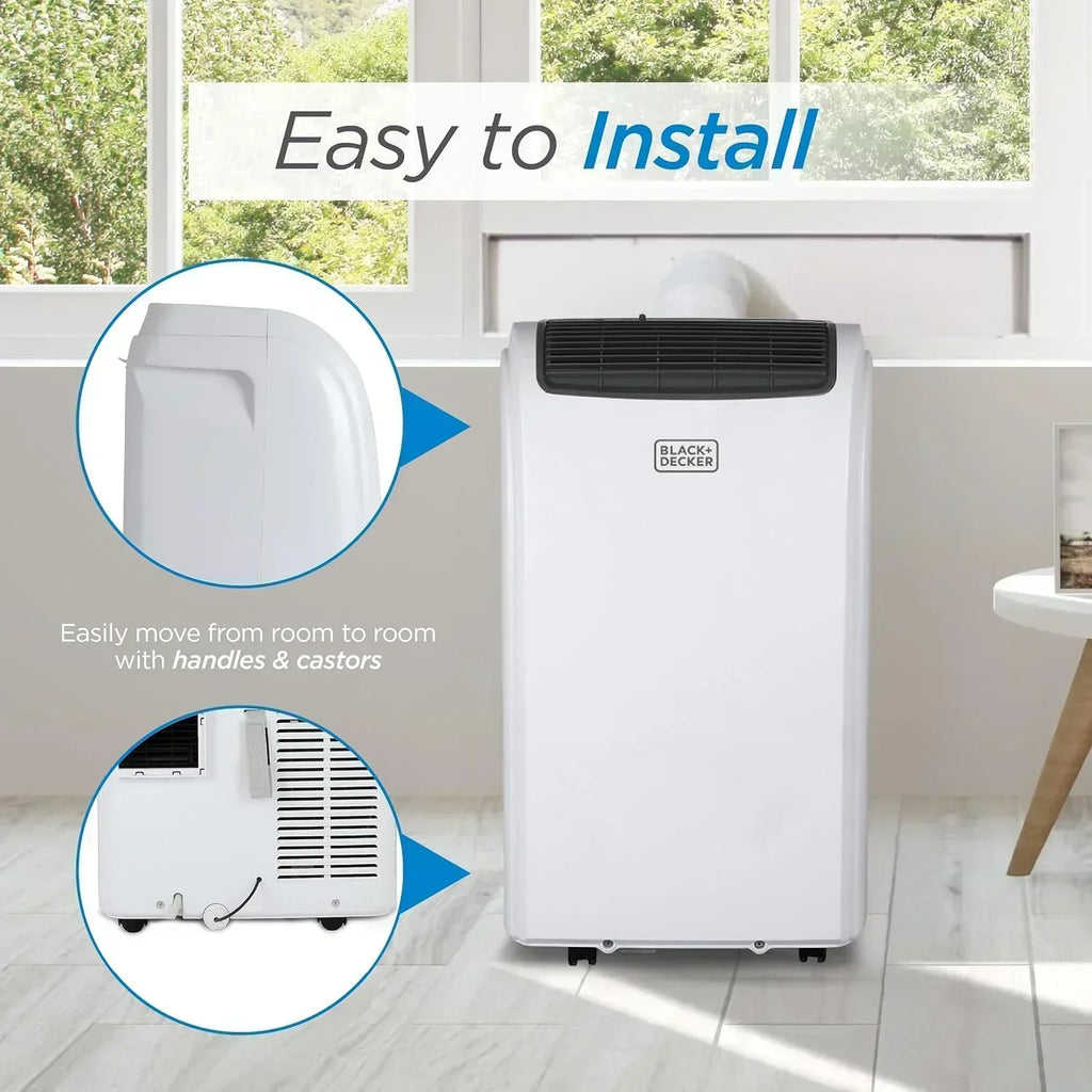 BLACK+DECKER 10,000 BTU Portable Air Conditioner for Rooms up to 450 Sq with Remote Control wourant