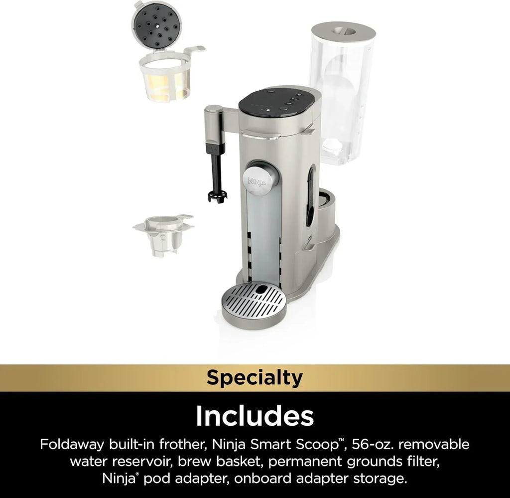 Ninja Coffee Maker Single Cup Brews with pods and grounds K-Cup compatible 4 brewing methods wourant