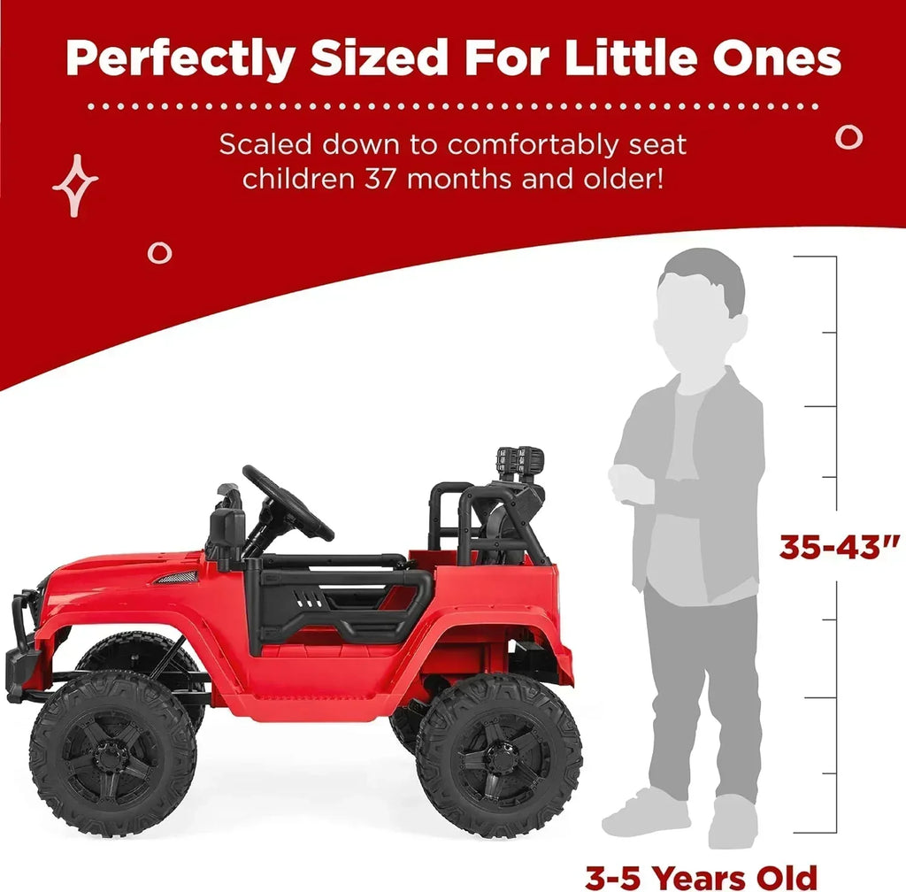 Best Choice Products 12V Kids Ride-On Truck Car with Spring Suspension and LED Lights wourant