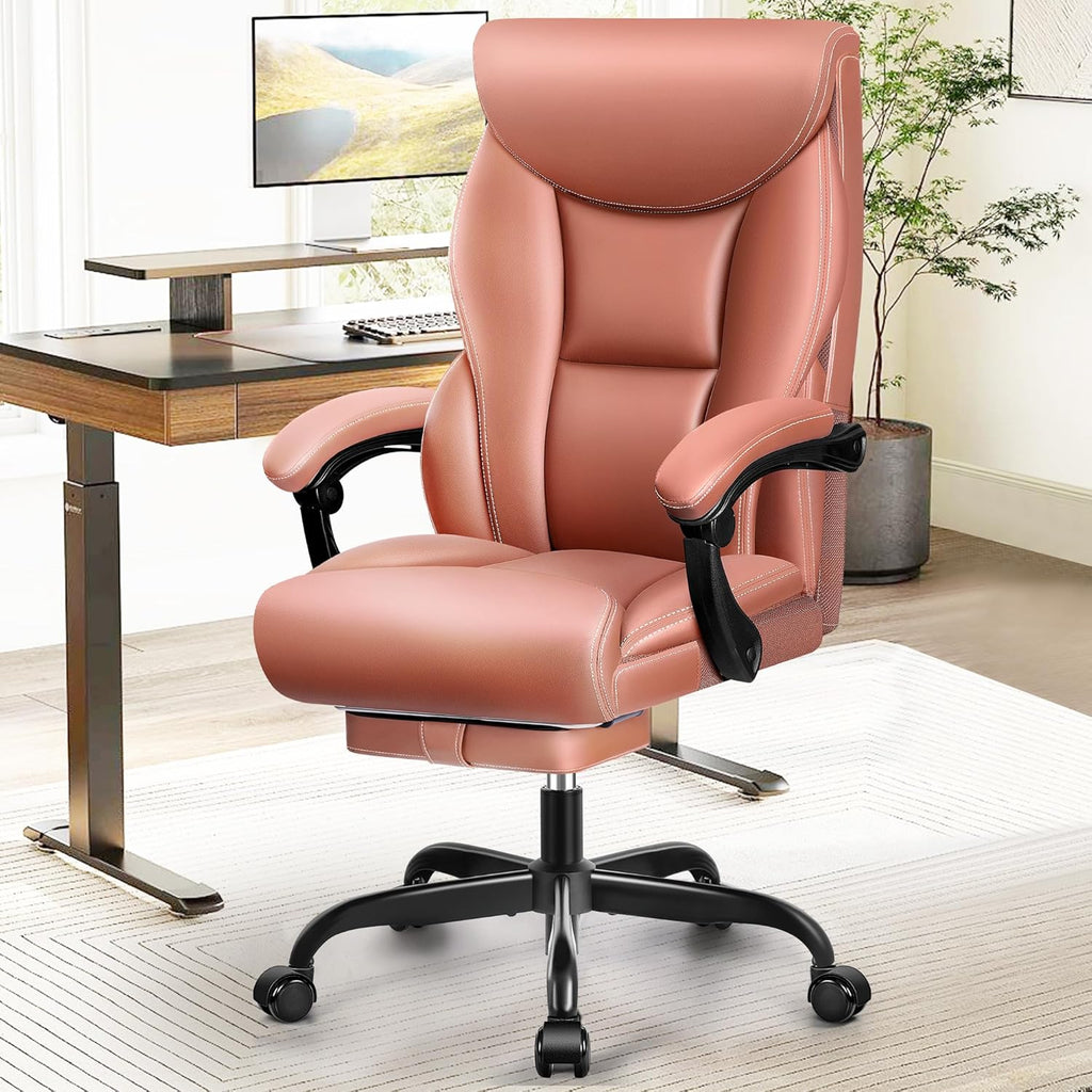 Office Chair Large High-Foot Computer Desk Chair Chair Lumbar Support Rotating Computer Chair wourant