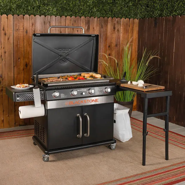 Blackstone 36" Culinary Cabinet Griddle with Side Table 4-Burner Liquid Propane Flat Top Grill wourant