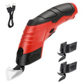 Cordless Electric Scissors 4 2V Rechargeable with 3 Blades Safety Lock for Fabric Cardboard Carpet zrendora