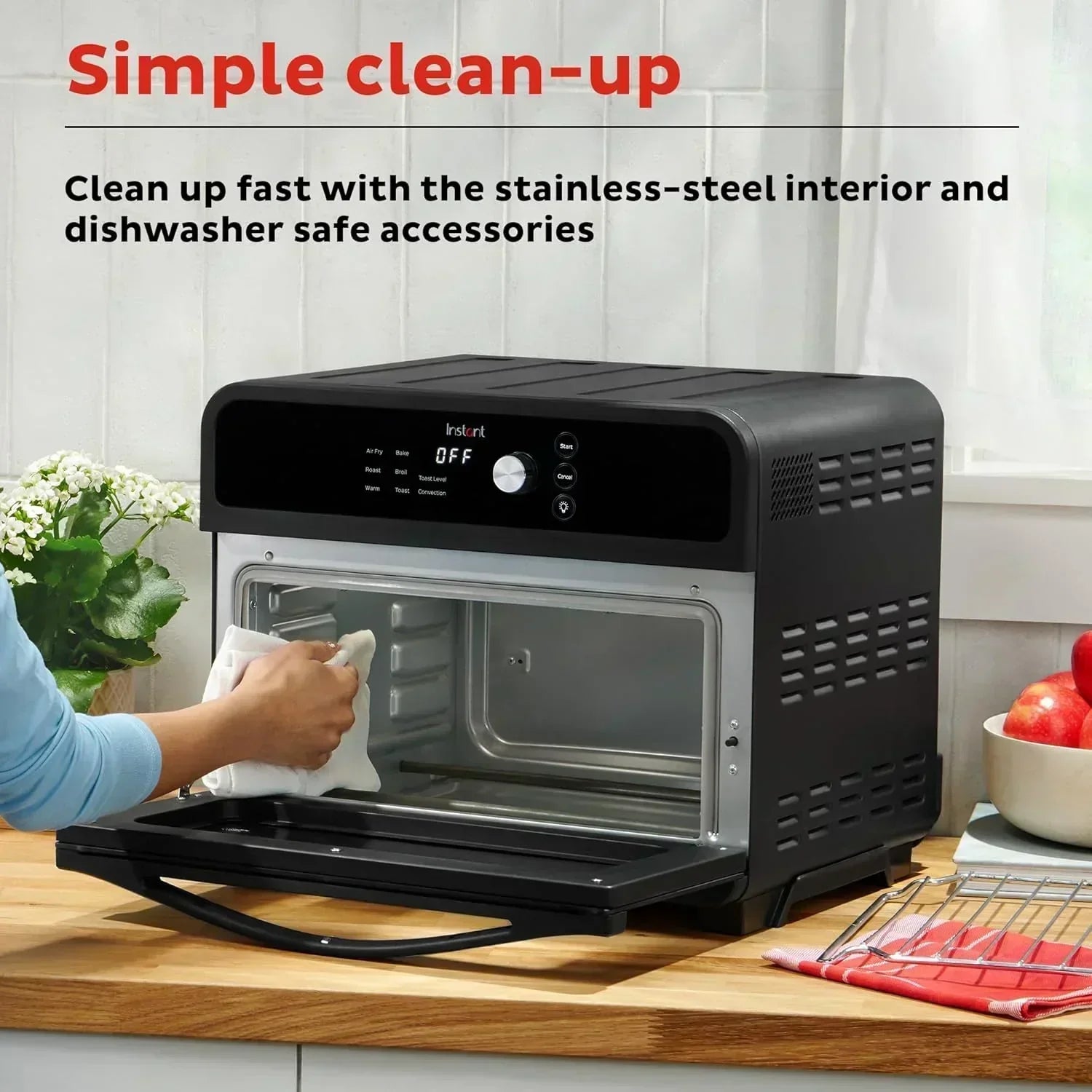 Instant Pot Omni Plus 19QT/18L Toaster Oven Air Fryer 10-in-1 Functions Fits 12" Pizza Crisp Broil wourant