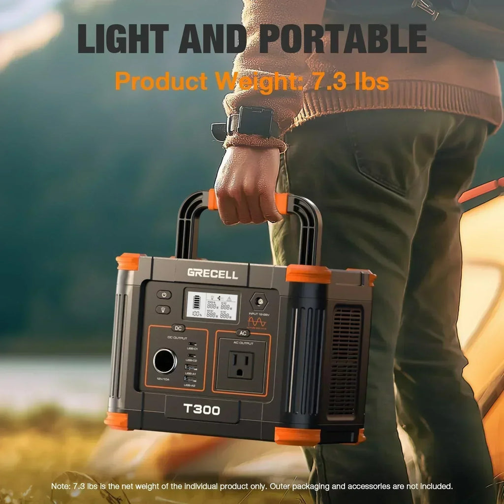 Portable Power Station 300W (Peak 600W) 230.88Wh Solar Generator 60W USB-C PD Output wourant