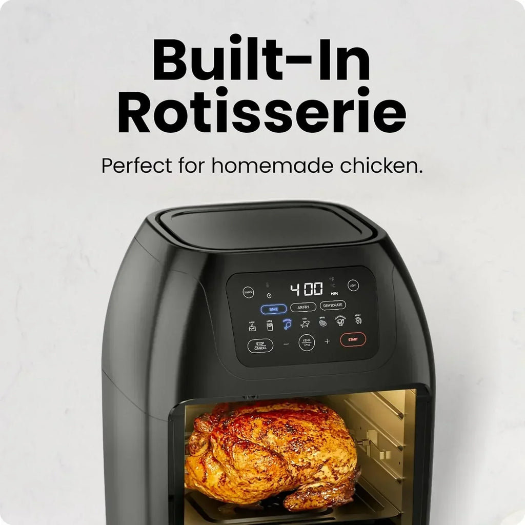 Chefman Compact 6.3-Quart Digital Air Fryer with Rotisserie Dehydrator and Convection Oven wourant