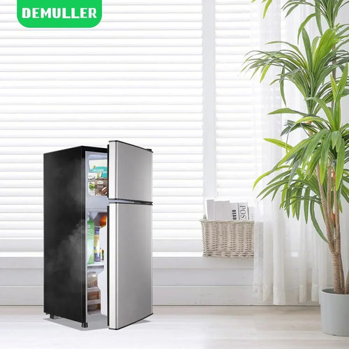 2.4 Cu.Ft Mini Fridge with Freezer Double Door Small Tiny Size Refrigerator with 7 Control Knob wourant