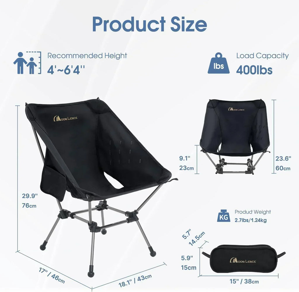 Portable Camping Chair Plus Folding Chair for Backpacking and Hiking wourant