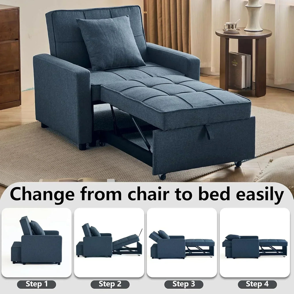 Sofa Bed Chair Convertible Sleeper Sofa with Pull-Out Bed wourant