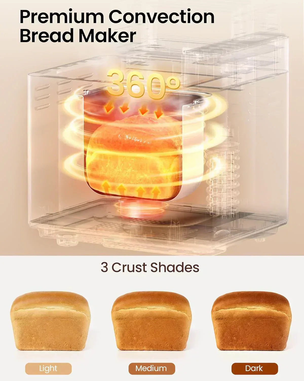 25-in-1 Bread Maker with Automatic Dual Dispenser 2-Pound Stainless Steel Bread Maker wourant