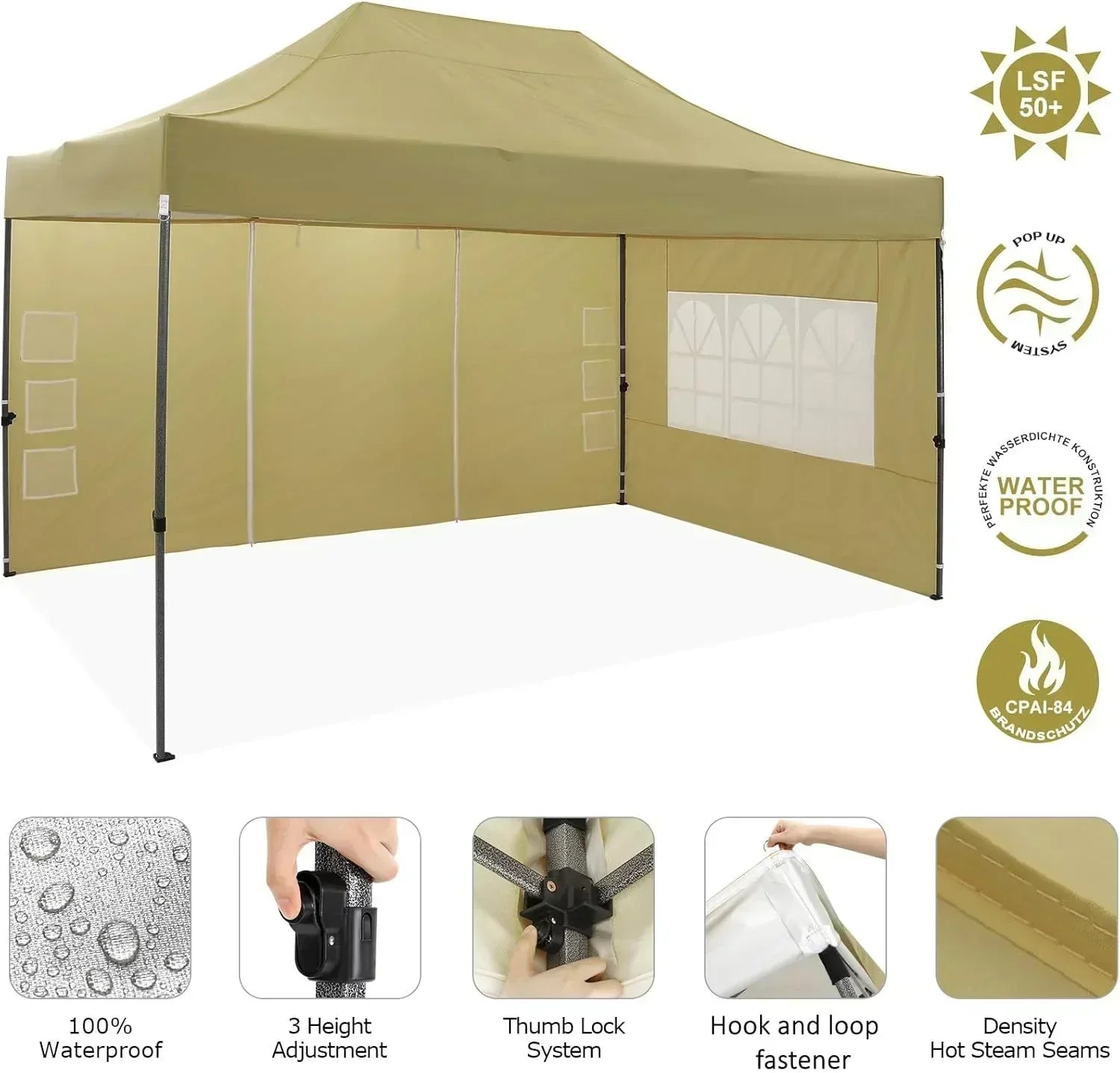 COBIZI 10x20 Heavy Duty Pop up Canopy Tent 6 sidewalls Commercial Canopy Wedding Party Tents wourant