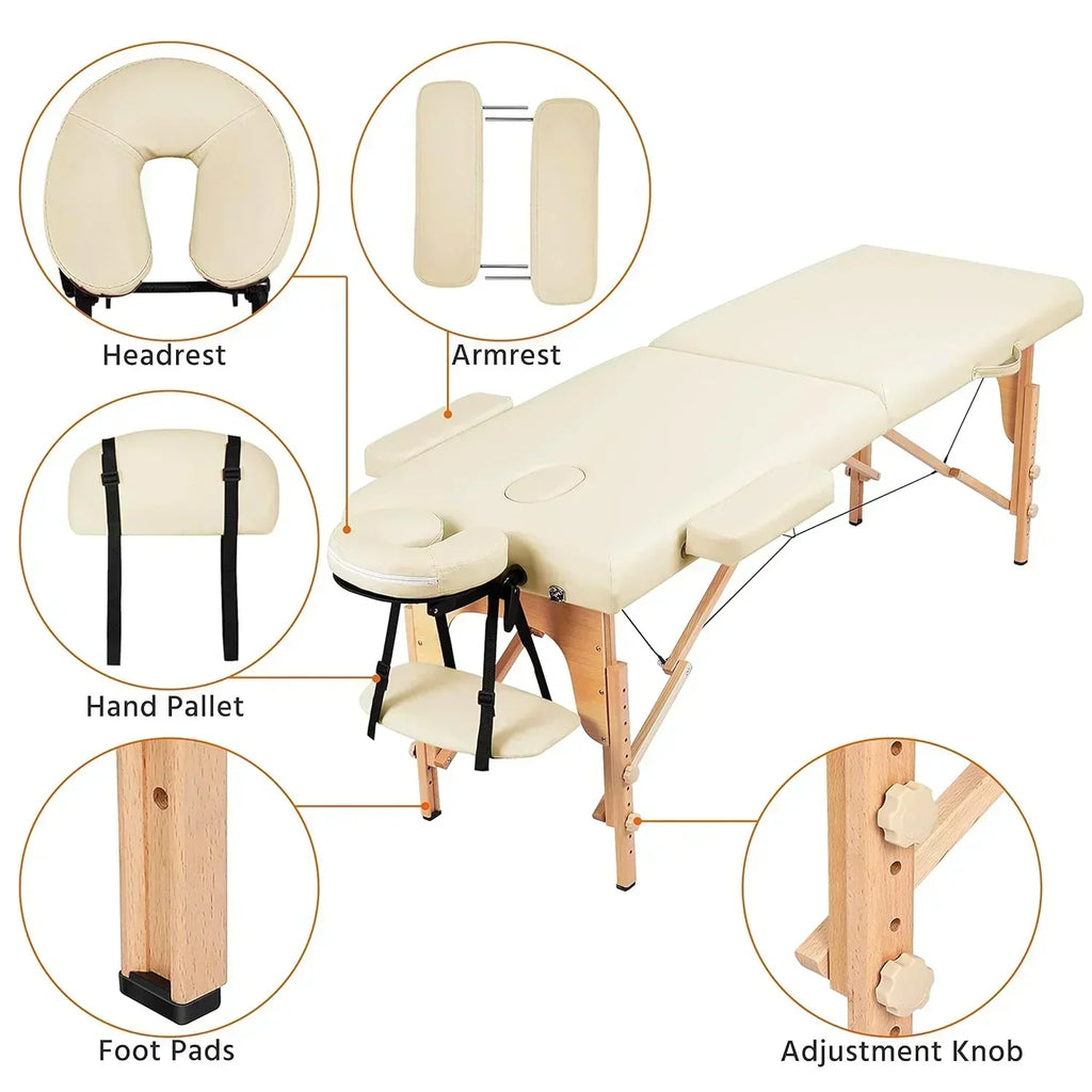 Yaheetech Massage Table Portable Lash Beds Spa Bed Massage Couch Foldable Spa Tables wourant