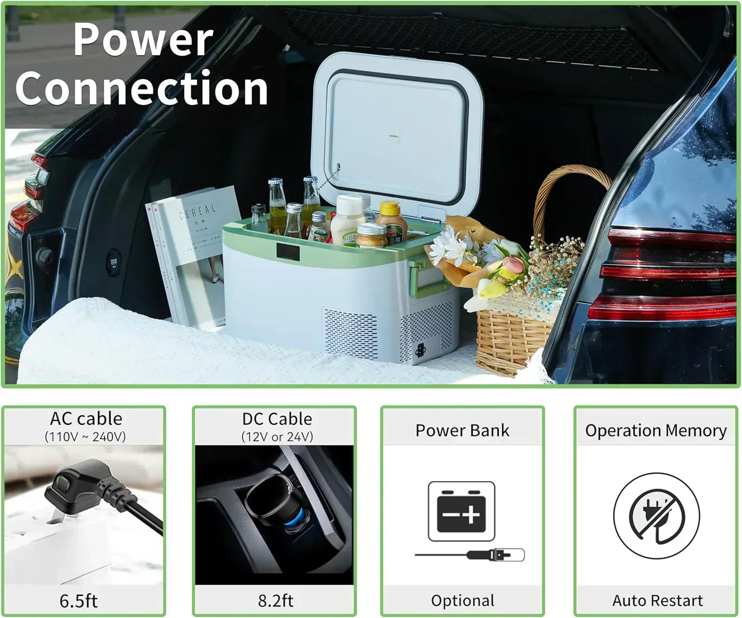 Car Fridge Portable 12 Volt Refrigerator 23 Quart (22 Liter) Freezer Compressor Cooler 12V/24V wourant