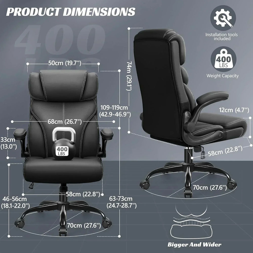 Office Chair Large High-Foot Computer Desk Chair Chair Lumbar Support Rotating Computer Chair wourant