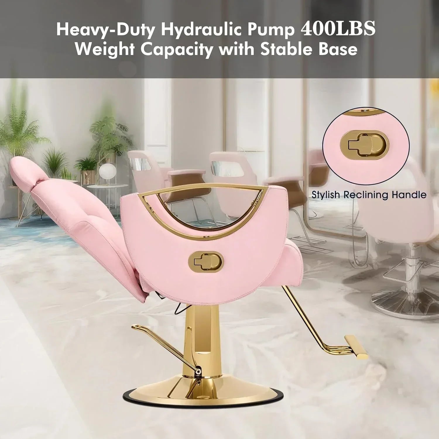 Artist Hand Salon Chair Reclining Barber Chair Oversized Hydraulic Pump Hair Salon Chair wourant