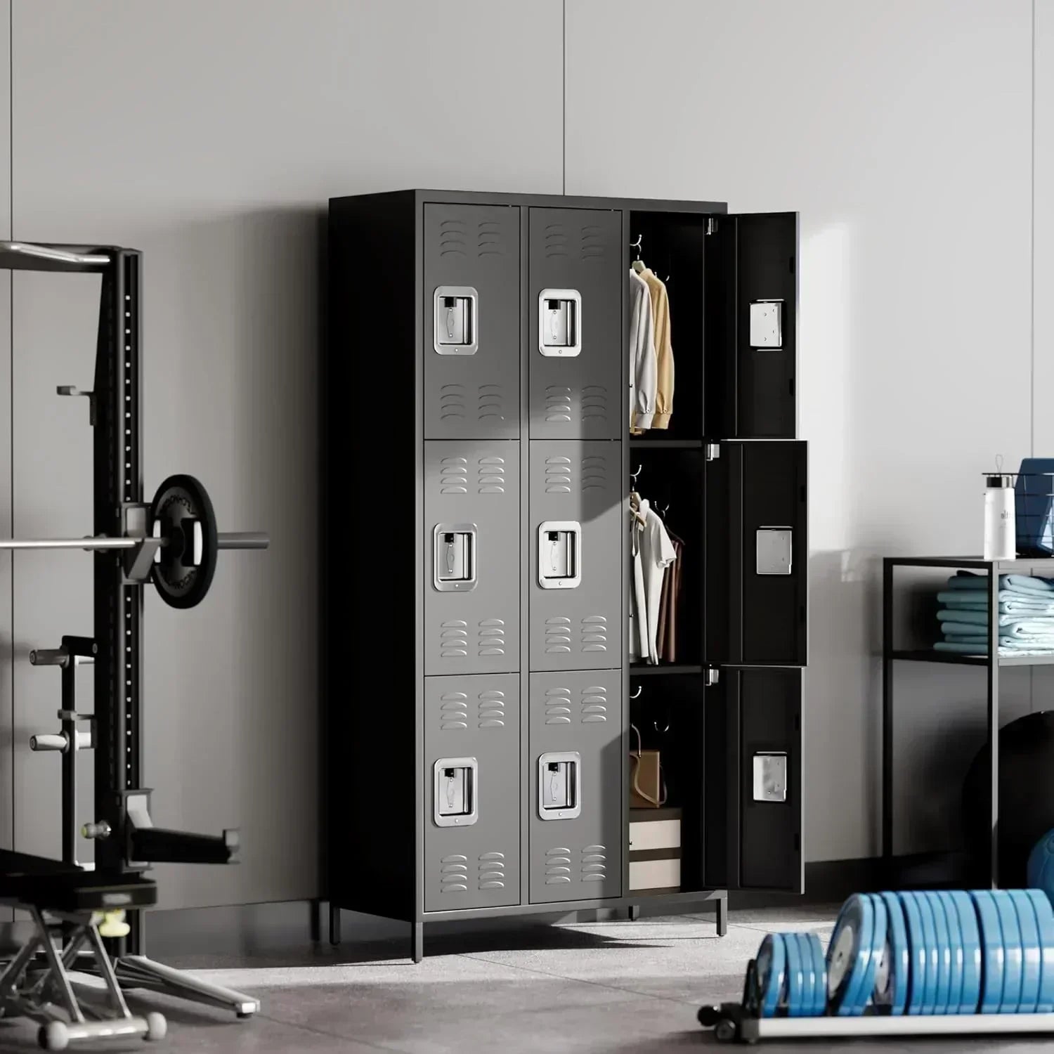 GAOMON Locker for Employees 6 Doors Locker Cabinet with Hooks Storage Locker wourant